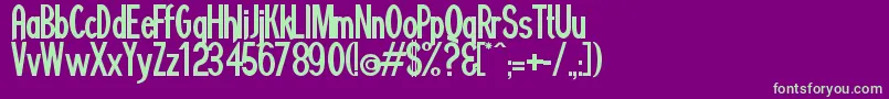 Minguarana Font – Green Fonts on Purple Background