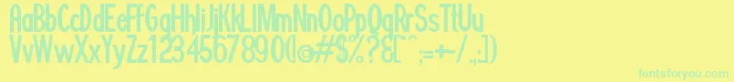 Minguarana Font – Green Fonts on Yellow Background