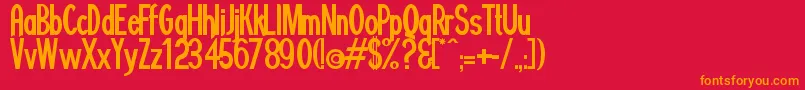 Minguarana Font – Orange Fonts on Red Background