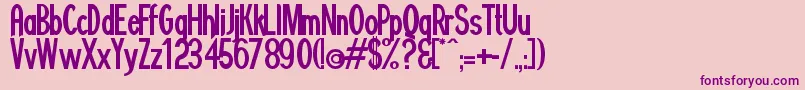 Minguarana Font – Purple Fonts on Pink Background