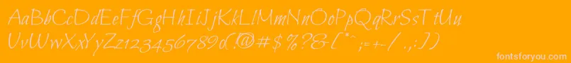 Bilbo Font – Pink Fonts on Orange Background