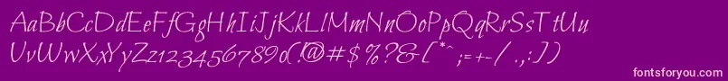 Bilbo Font – Pink Fonts on Purple Background