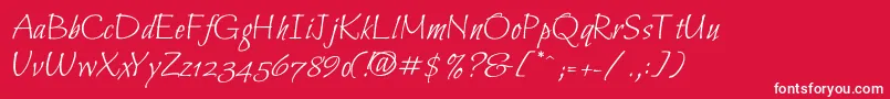 Bilbo Font – White Fonts on Red Background