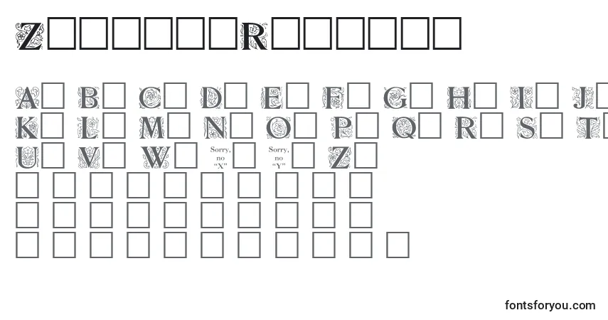 ZallmanRegularフォント–アルファベット、数字、特殊文字