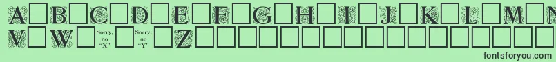 ZallmanRegular Font – Black Fonts on Green Background
