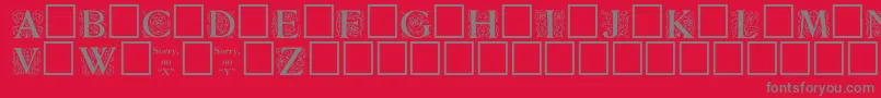 ZallmanRegular Font – Gray Fonts on Red Background