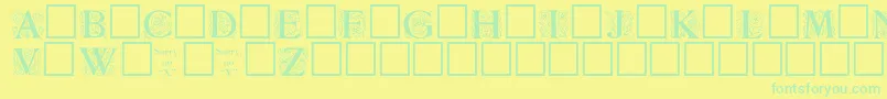 Police ZallmanRegular – polices vertes sur fond jaune