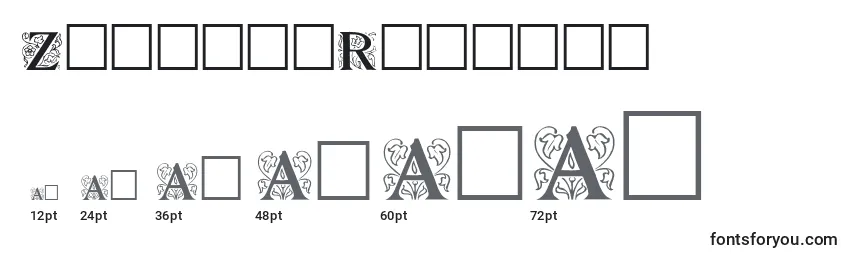 ZallmanRegular Font Sizes