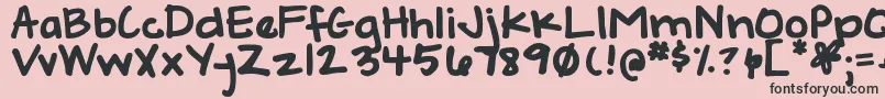 DjbGeeksWhoWearGlasses Font – Black Fonts on Pink Background