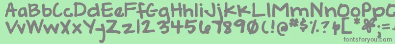 DjbGeeksWhoWearGlasses Font – Gray Fonts on Green Background