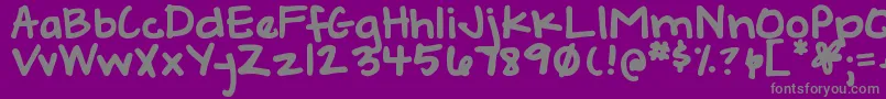 DjbGeeksWhoWearGlasses Font – Gray Fonts on Purple Background
