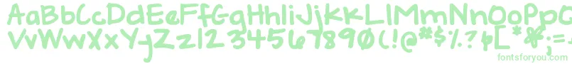 Police DjbGeeksWhoWearGlasses – polices vertes sur fond blanc