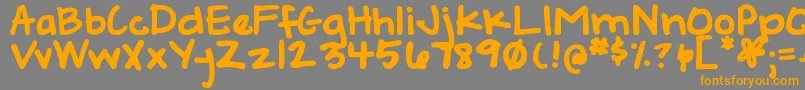 DjbGeeksWhoWearGlasses Font – Orange Fonts on Gray Background