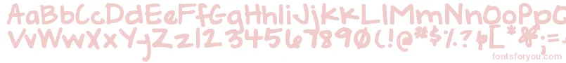 フォントDjbGeeksWhoWearGlasses – ピンクのフォント