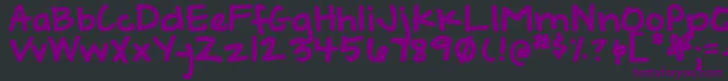 DjbGeeksWhoWearGlasses Font – Purple Fonts on Black Background
