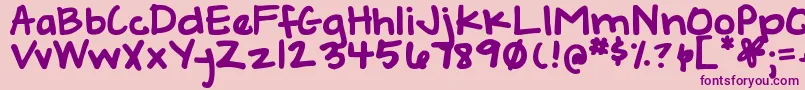 DjbGeeksWhoWearGlasses Font – Purple Fonts on Pink Background