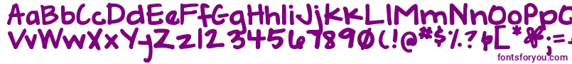 DjbGeeksWhoWearGlasses Font – Purple Fonts on White Background