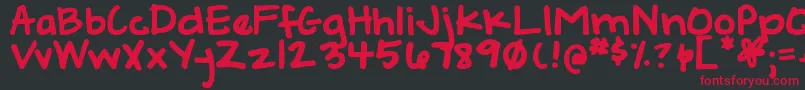 DjbGeeksWhoWearGlasses Font – Red Fonts on Black Background
