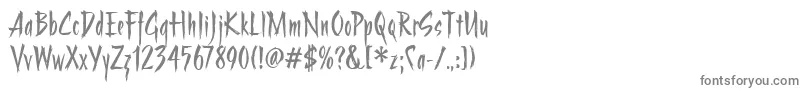 フォントStrangeritcTt – 白い背景に灰色の文字