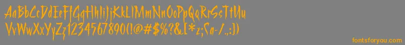 fuente StrangeritcTt – Fuentes Naranjas Sobre Fondo Gris