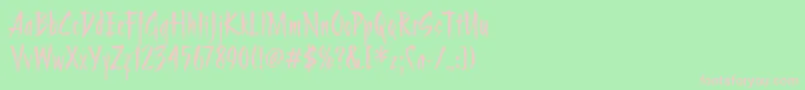 StrangeritcTt Font – Pink Fonts on Green Background