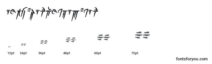 Größen der Schriftart IokharicBoldItalic