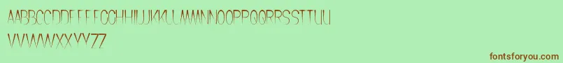 CrochetPattern Font – Brown Fonts on Green Background