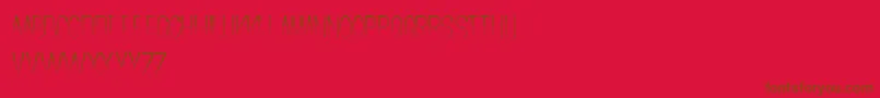 CrochetPattern Font – Brown Fonts on Red Background