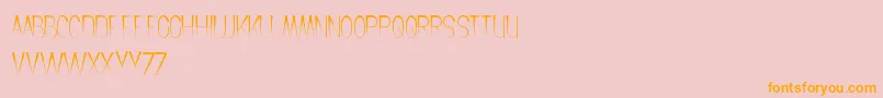 CrochetPattern Font – Orange Fonts on Pink Background