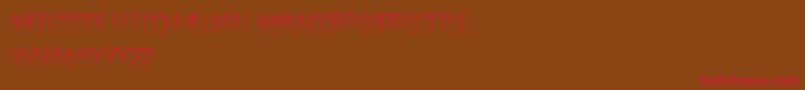 CrochetPattern Font – Red Fonts on Brown Background