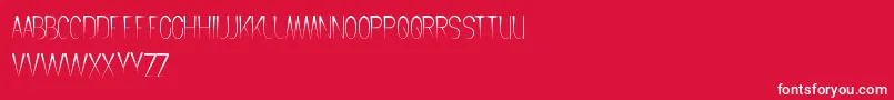 CrochetPattern Font – White Fonts on Red Background