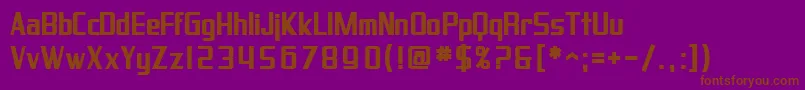 SfProverbialGothicBold Font – Brown Fonts on Purple Background