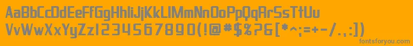 フォントSfProverbialGothicBold – オレンジの背景に灰色の文字