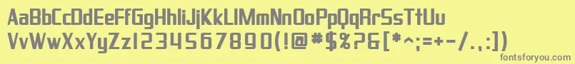 SfProverbialGothicBold Font – Gray Fonts on Yellow Background