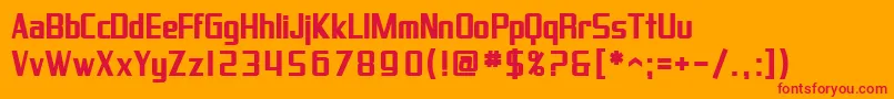 SfProverbialGothicBold Font – Red Fonts on Orange Background