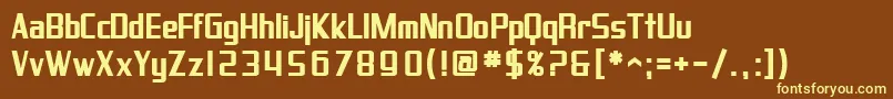 SfProverbialGothicBold Font – Yellow Fonts on Brown Background