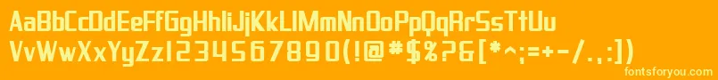 SfProverbialGothicBold Font – Yellow Fonts on Orange Background