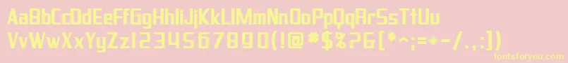 SfProverbialGothicBold Font – Yellow Fonts on Pink Background