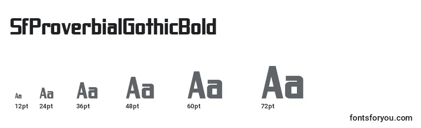SfProverbialGothicBold Font Sizes