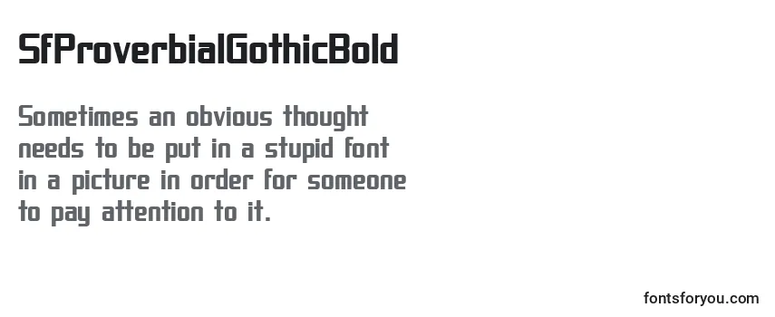 SfProverbialGothicBold Font