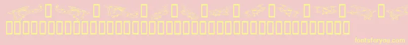 Planes Font – Yellow Fonts on Pink Background