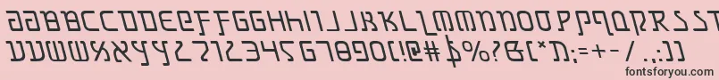 Grimlordleft-Schriftart – Schwarze Schriften auf rosa Hintergrund