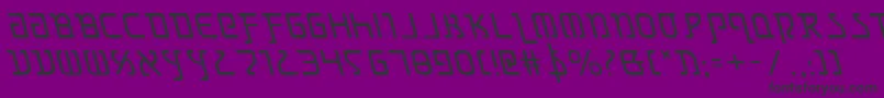Czcionka Grimlordleft – czarne czcionki na fioletowym tle