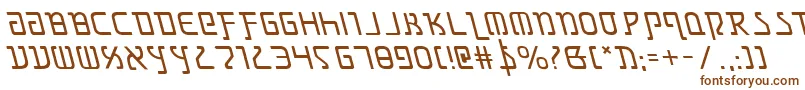 Grimlordleft-Schriftart – Braune Schriften auf weißem Hintergrund