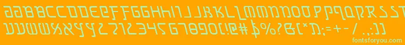 Шрифт Grimlordleft – зелёные шрифты на оранжевом фоне