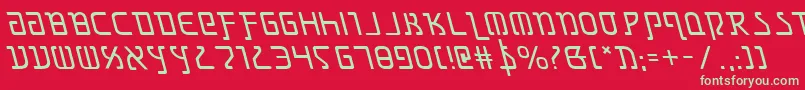 Grimlordleft Font – Green Fonts on Red Background