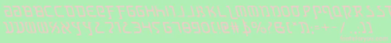 Grimlordleft-Schriftart – Rosa Schriften auf grünem Hintergrund