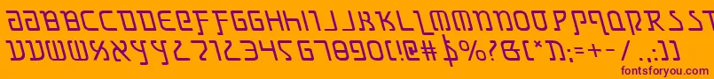 Grimlordleft-fontti – violetit fontit oranssilla taustalla
