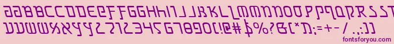 Grimlordleft-fontti – violetit fontit vaaleanpunaisella taustalla