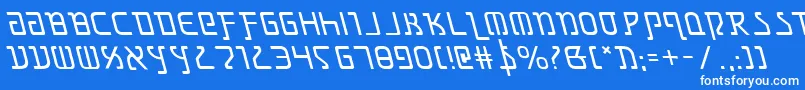 Grimlordleft-fontti – valkoiset fontit sinisellä taustalla
